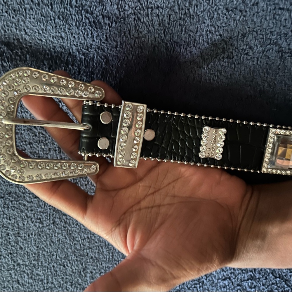 B.B. Simon’s belt black silver